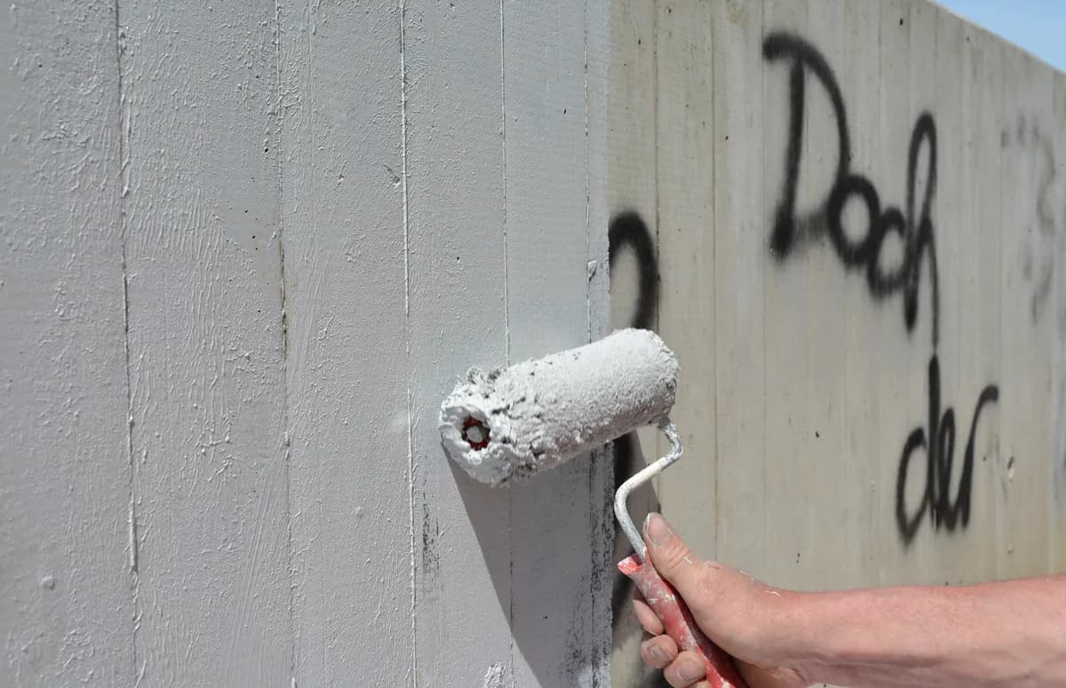 Graffiti-Entfernung Beispiel 1
